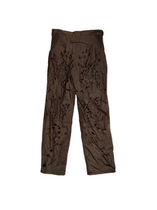 JUNTAE KIM - Laser - Slashed Petal Trousers - SS25 - BROWN